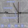 200" Adjustable Safety Gate 8 Panels Play Yard Metal Doorways Fireplace Fence Christmas Tree Fence Gate for House Stairs Gate prohibited area fence